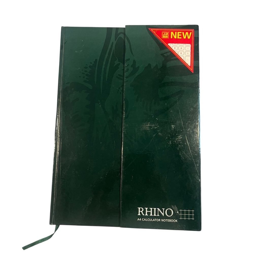 Rhino Green A4 Calculator Notebook Grid Graph Paper Working School Learning‎